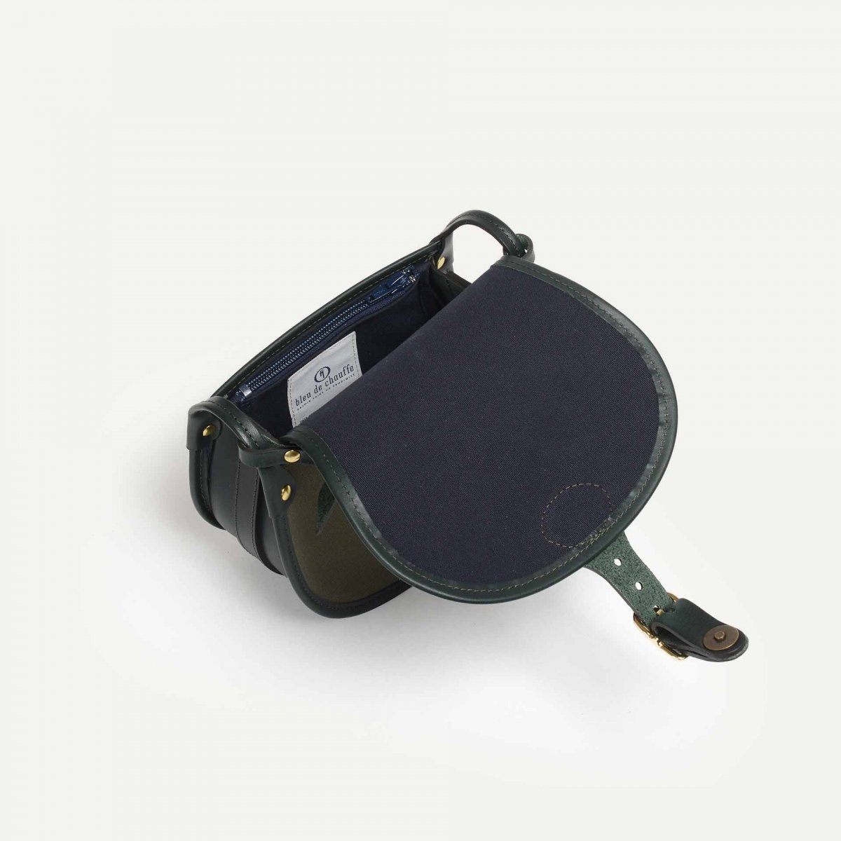 Jagdtasche Diane M -  Flechtengrün / Canvas und Leder (image n°4)