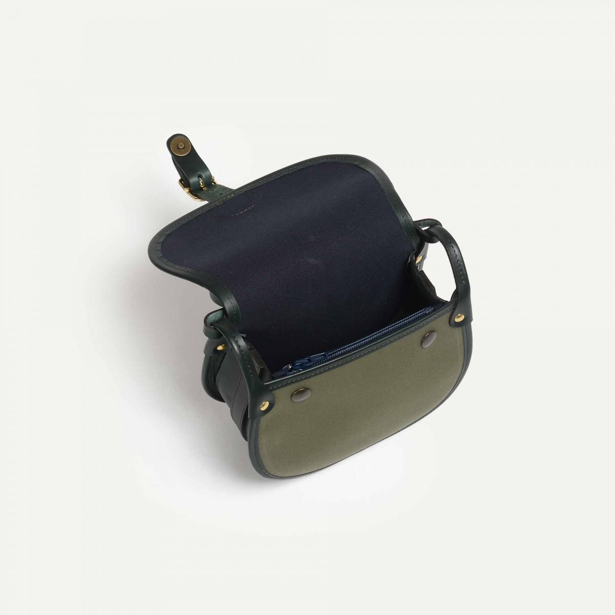 Diane M Gibecière bag - Lichen Green / Canvas and Leather (image n°5)