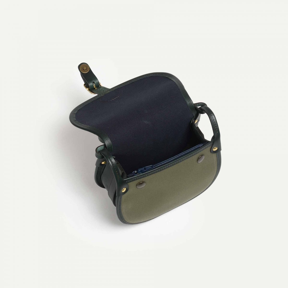 Jagdtasche Diane M -  Flechtengrün / Canvas und Leder (image n°5)