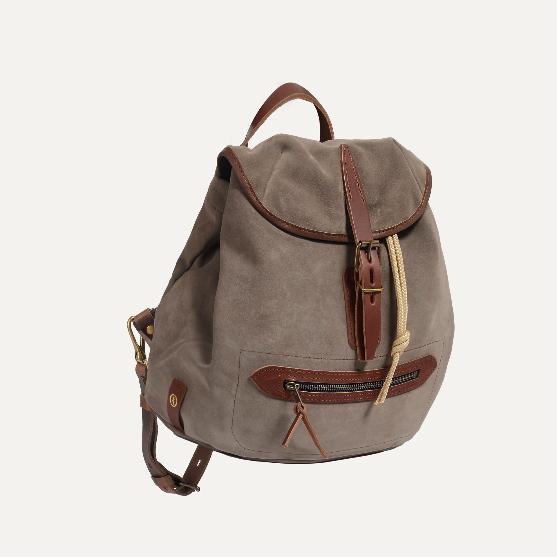 Camp S backpack / Suede - Almond (image n°1)