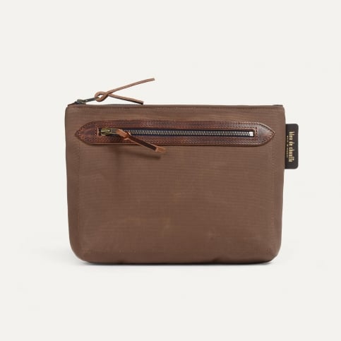 Trousse de toilette Zèbre - Noir waxé