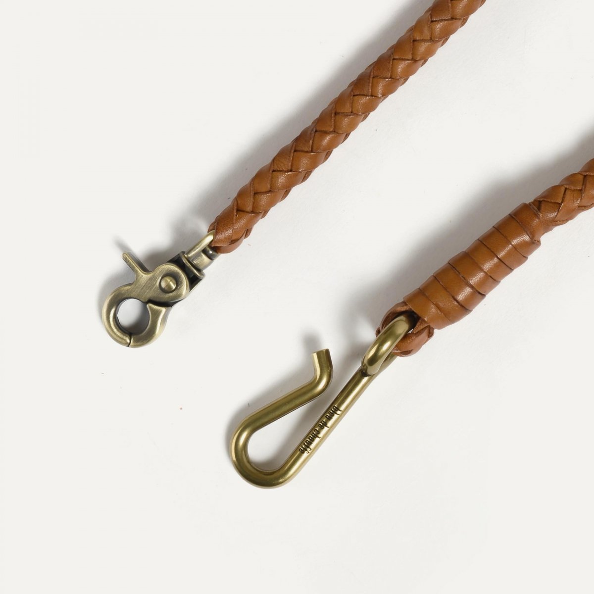 Hook L braided key ring - Honey (image n°3)
