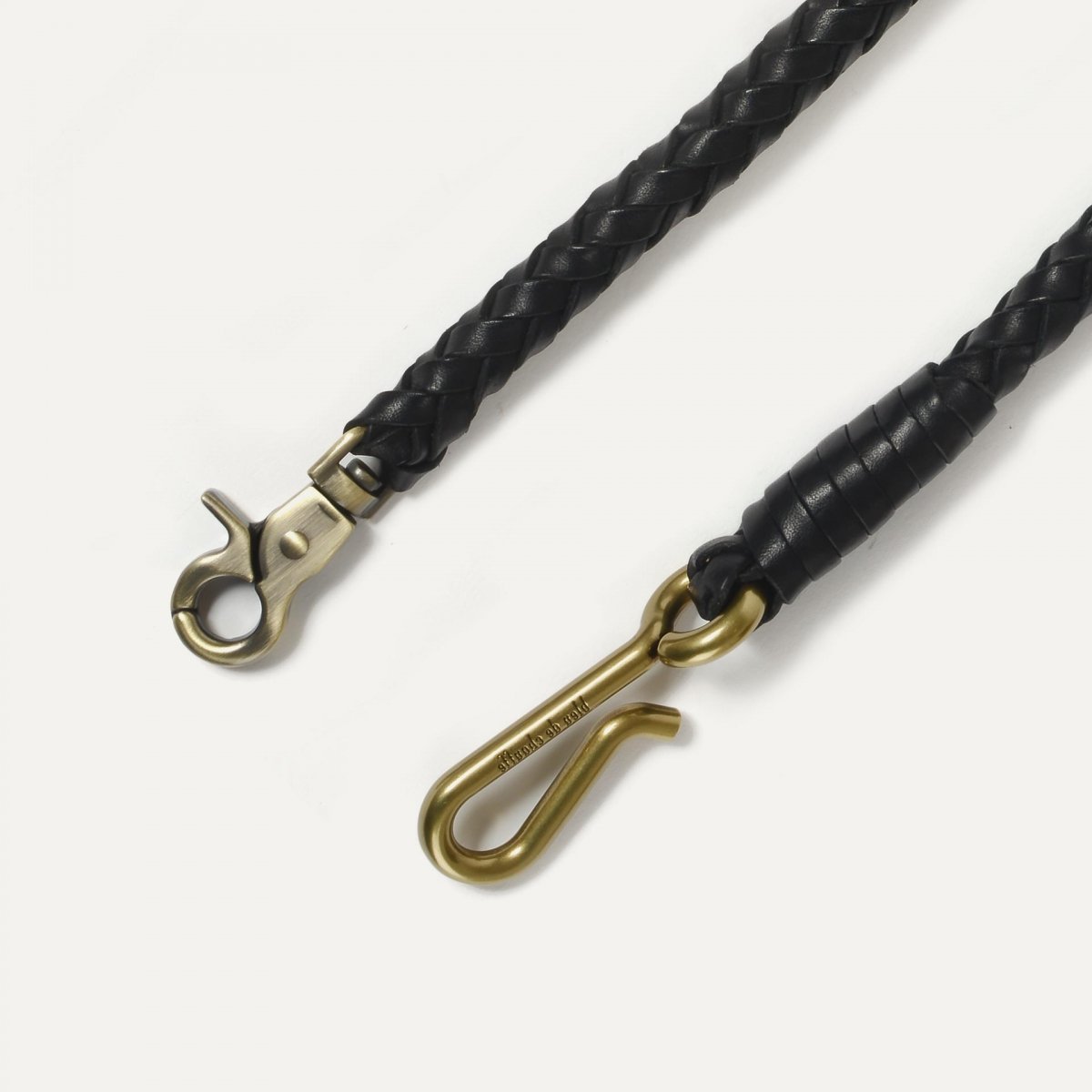 Hook L braided key ring - Black (image n°3)