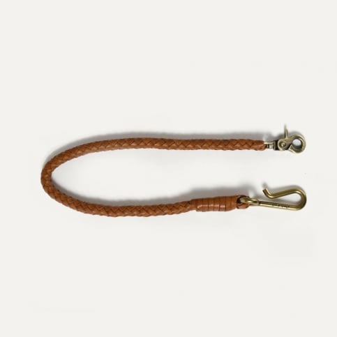 Hook L braided key ring - Honey