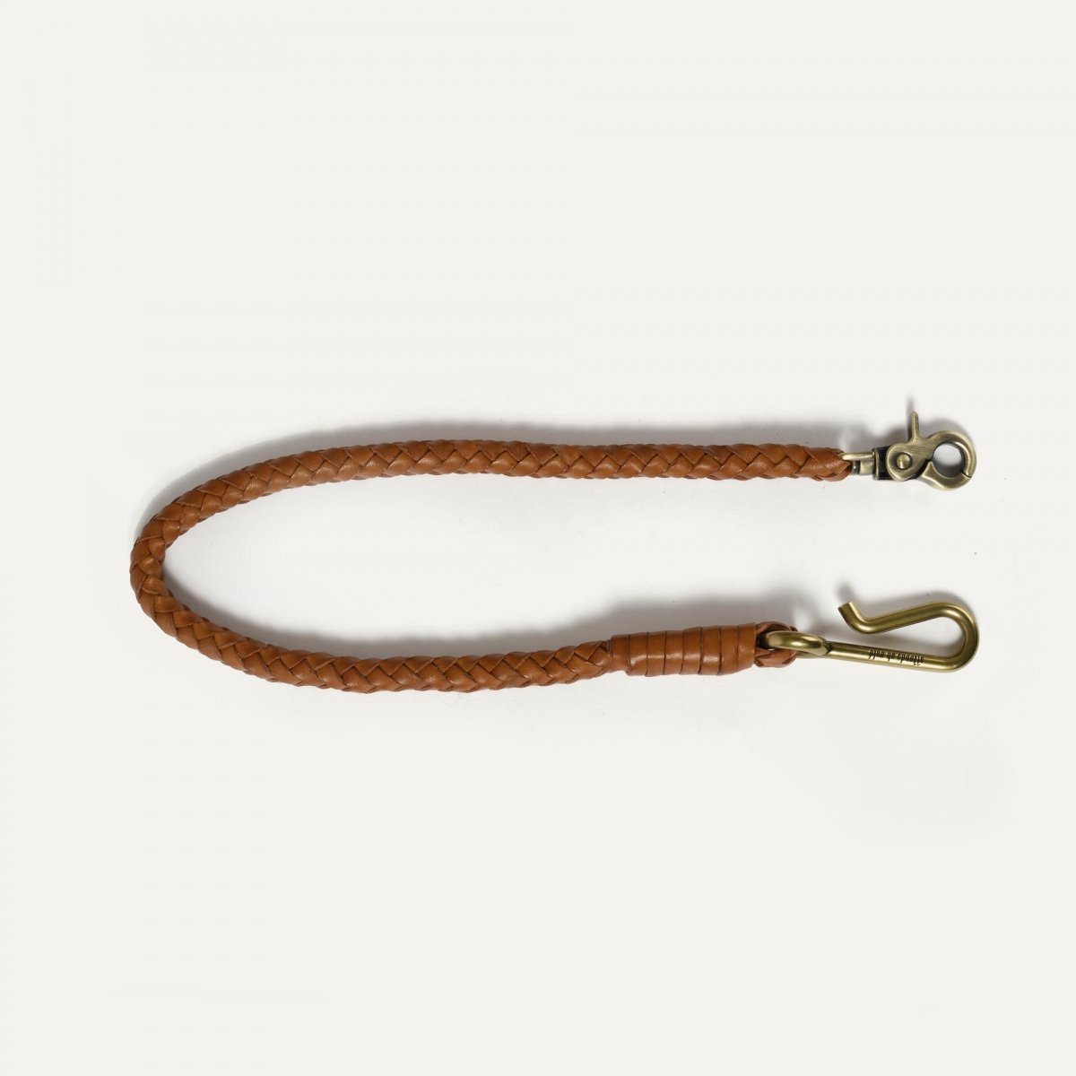 Hook L braided key ring - Honey (image n°1)