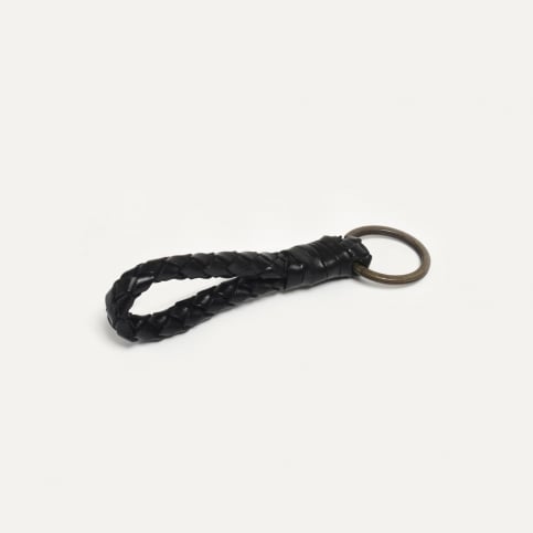 Ring S braided key ring - Black