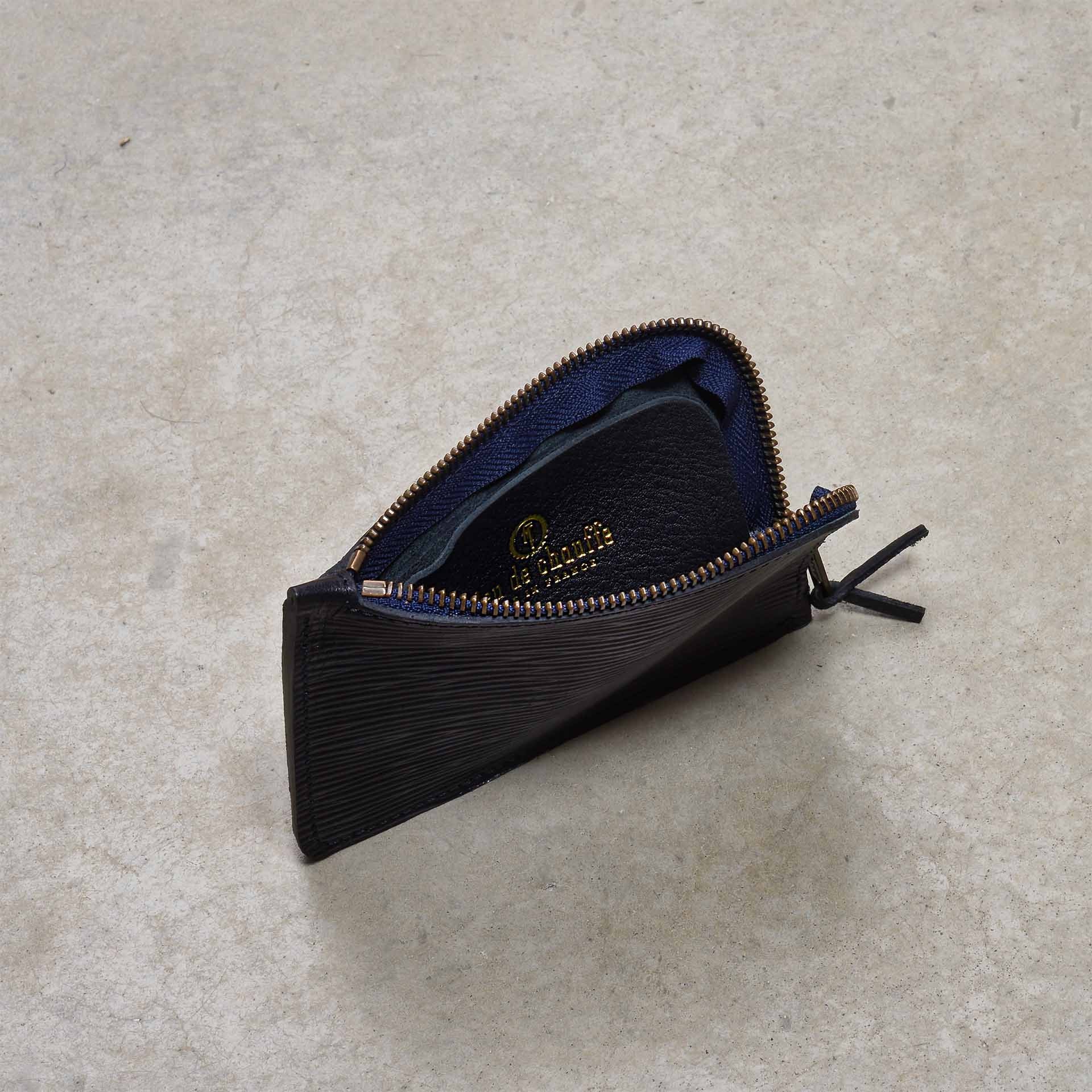 Pognon zippered purse  / L - black cork leather (image n°3)