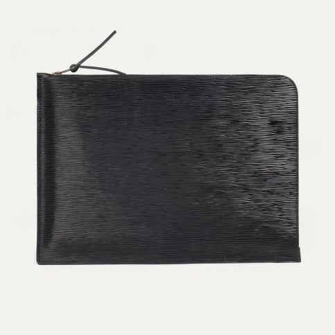 Jim Laptop sleeve 13” - black épi leather