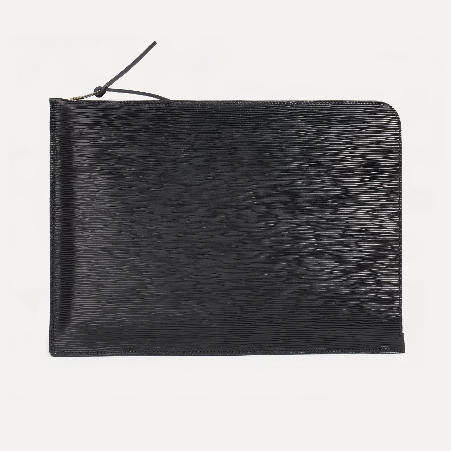 Jim Laptop sleeve 13” - black épi leather (image n°1)
