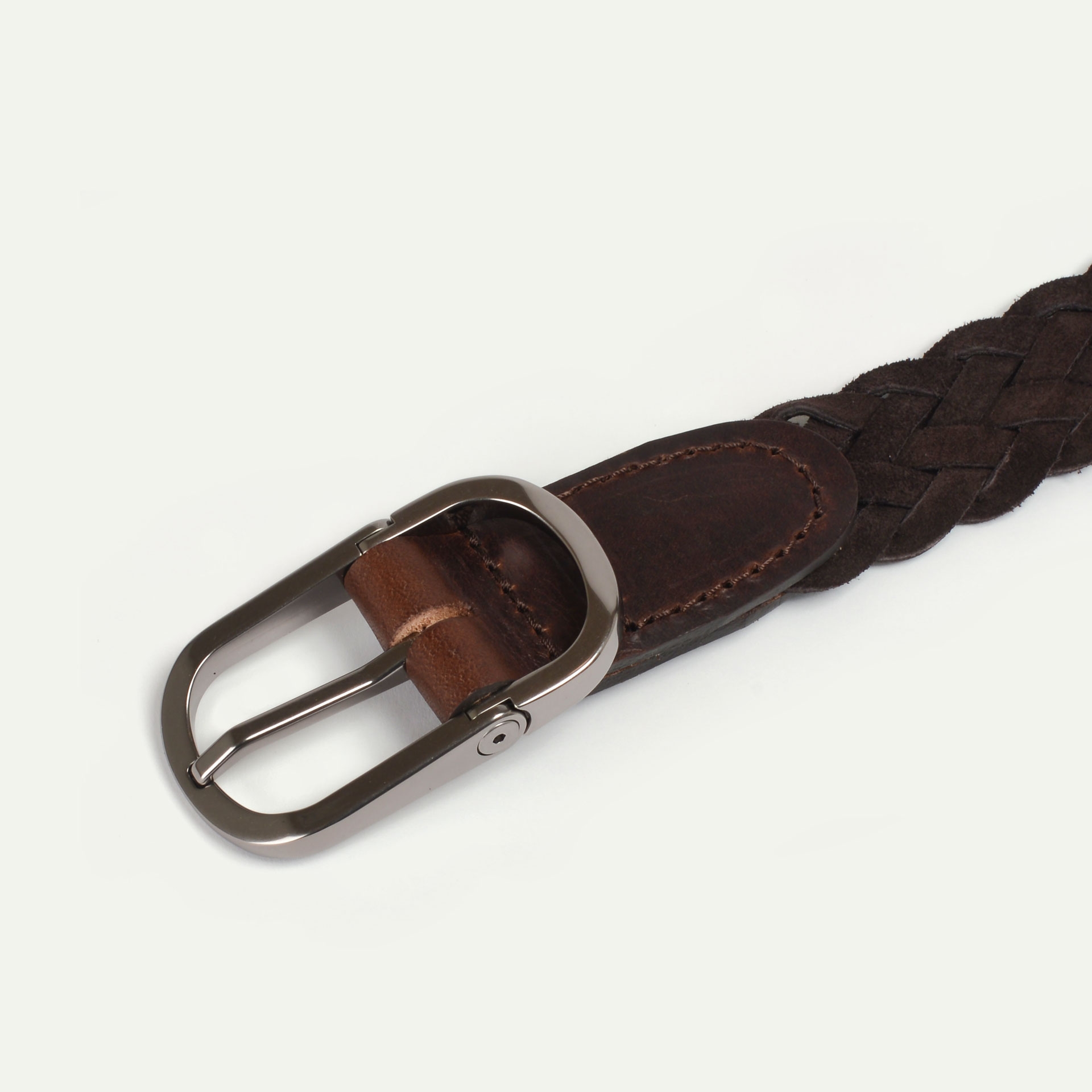 Cliquet geflochtener Gürtel - Braun Wildleder (image n°3)