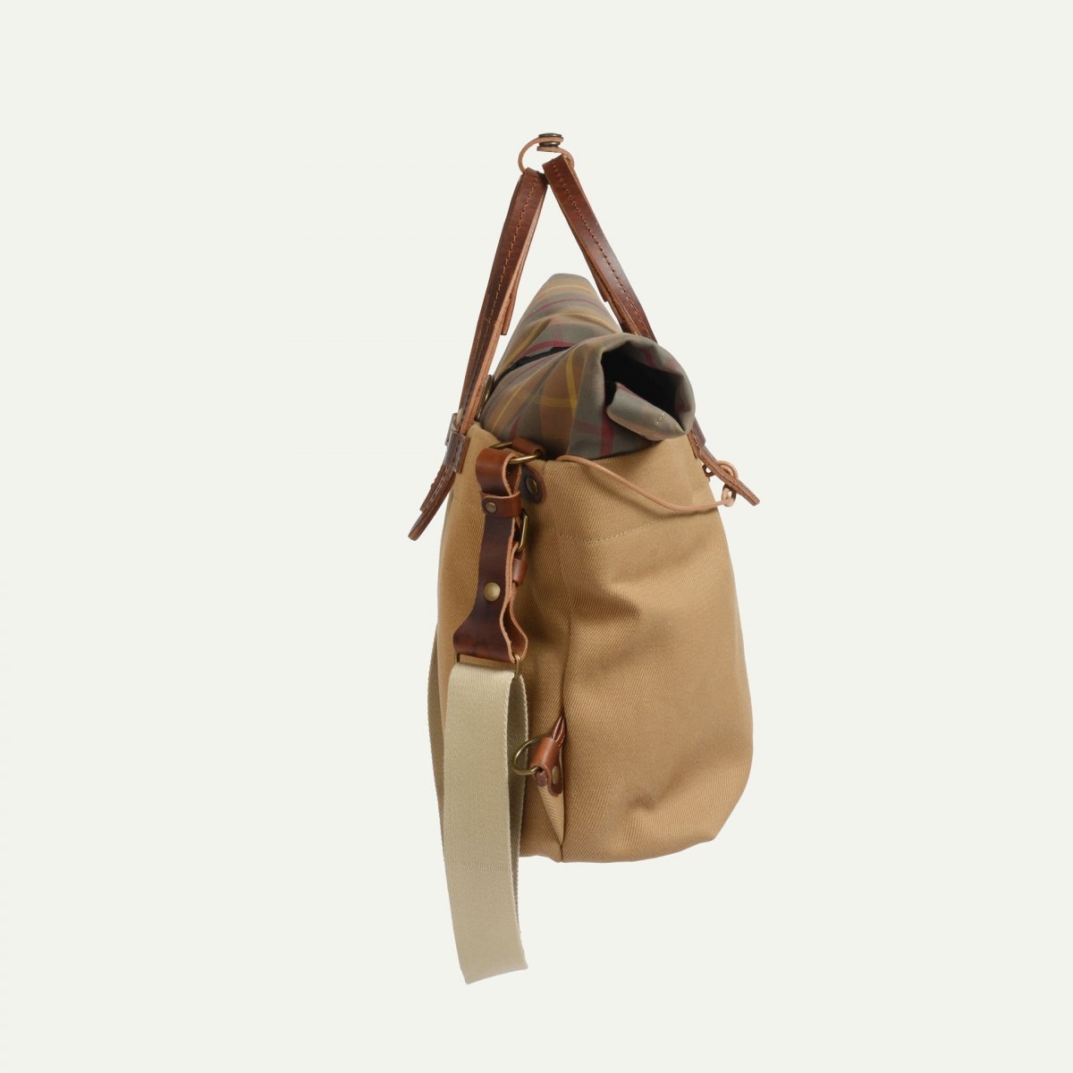 Sac Business Woody - Carreaux Camel (image n°2)