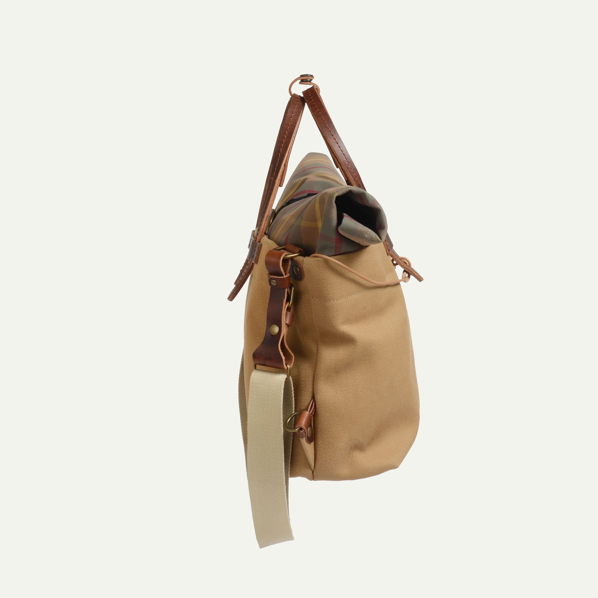 Sac Business Woody - Carreaux Camel (image n°2)