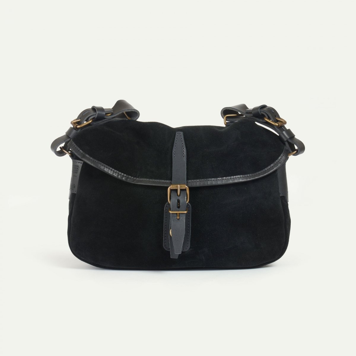 Musette du Pêcheur XS / Cuir Velours - Noir (image n°2)