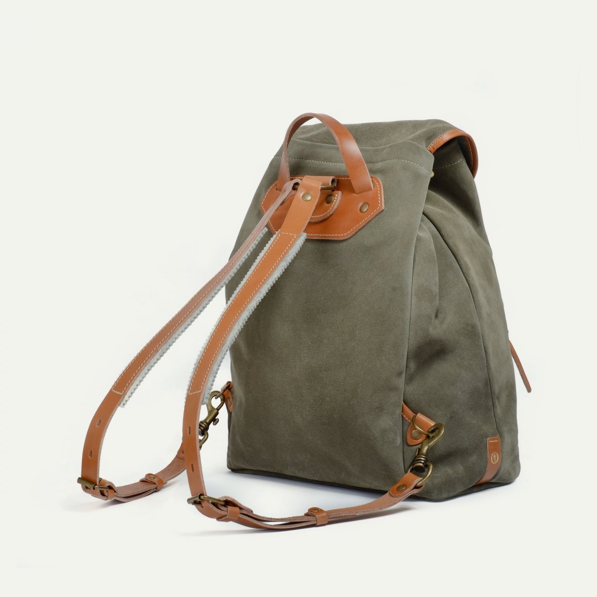Sac à dos Camp / Cuir Velours - Vert bouleau (image n°4)