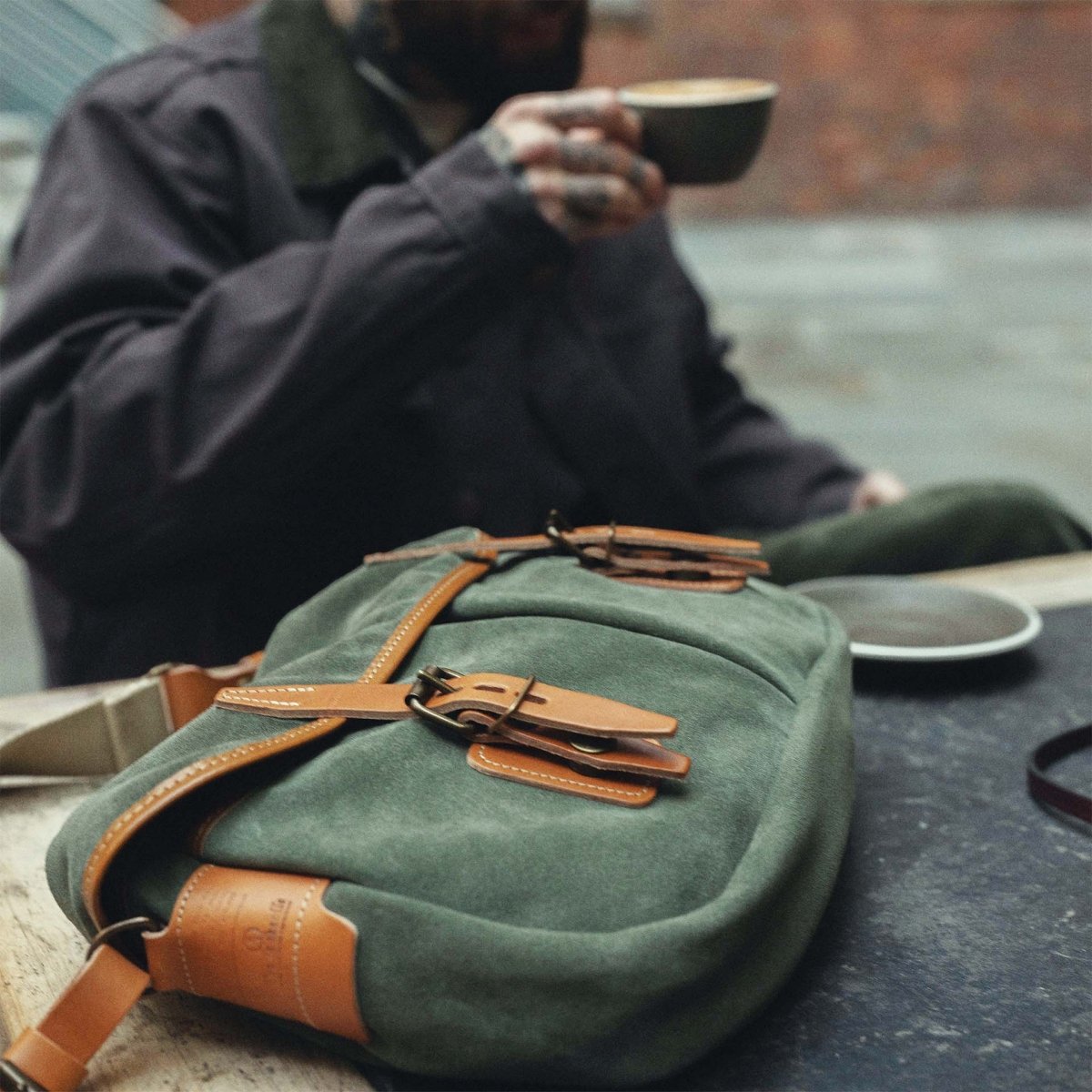 Fisherman's Musette S / Suede - Birch green (image n°6)
