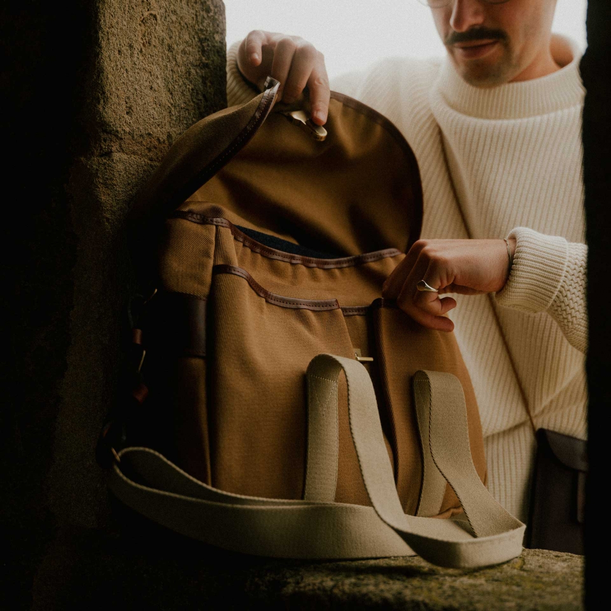 Businesstasche Musette - Camel BM (image n°9)