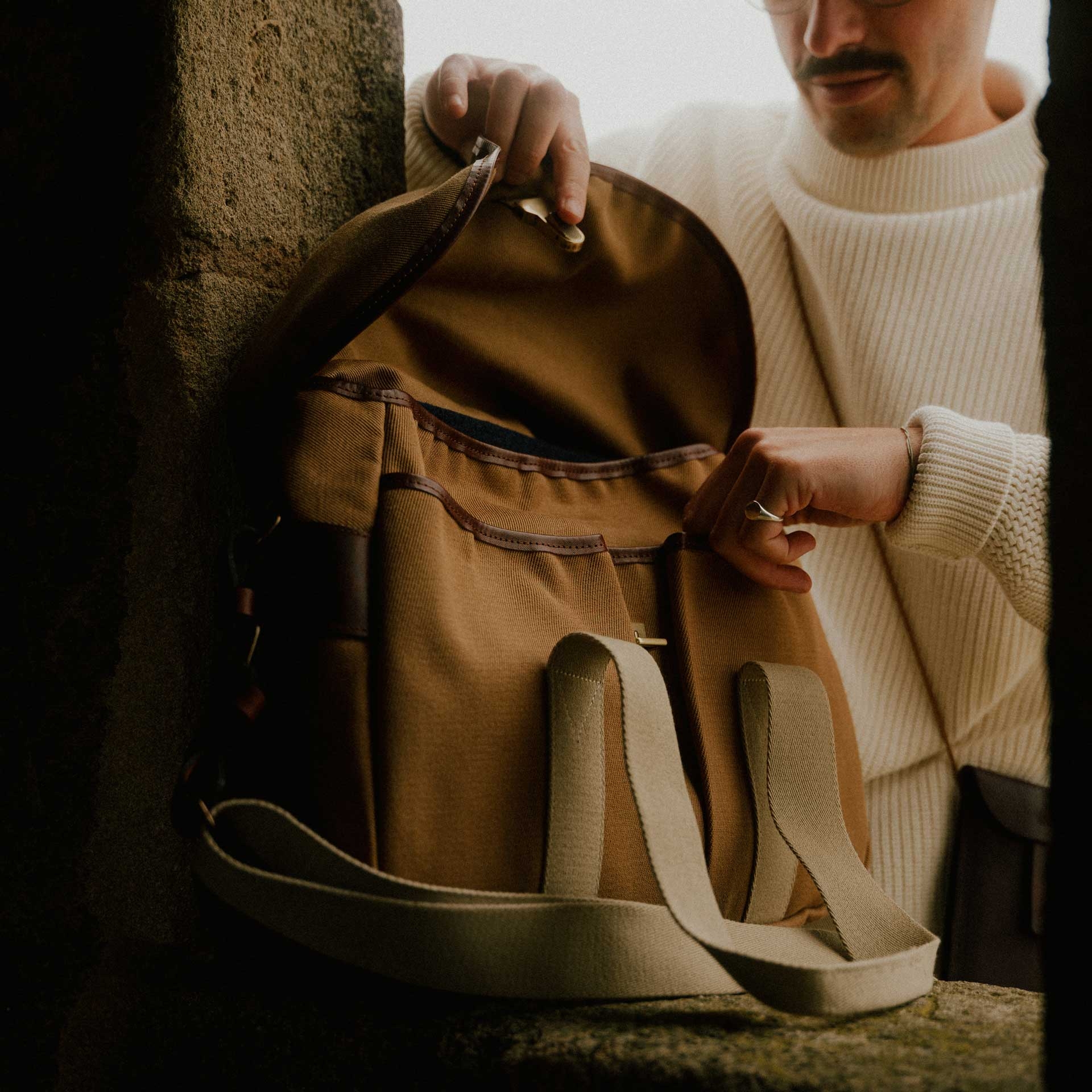 Businesstasche Musette - Camel BM (image n°9)