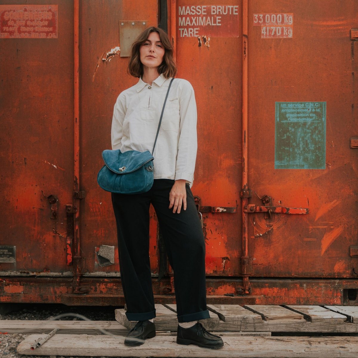 Soft  musette S Janice - Petrol blue (image n°7)