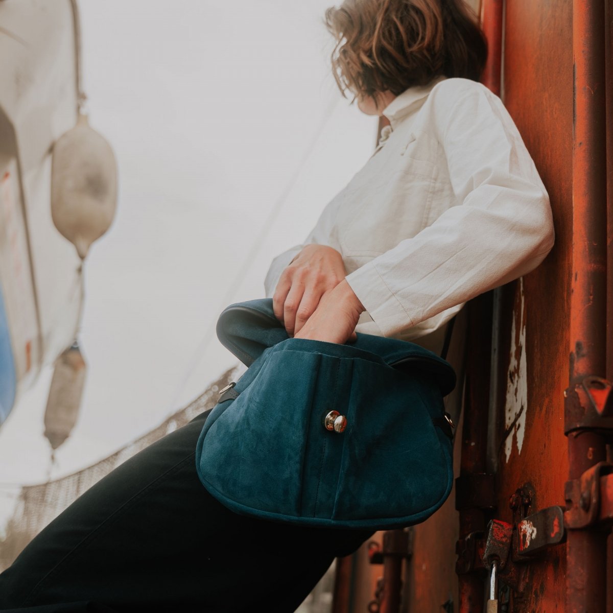Soft  musette S Janice - Petrol blue (image n°8)