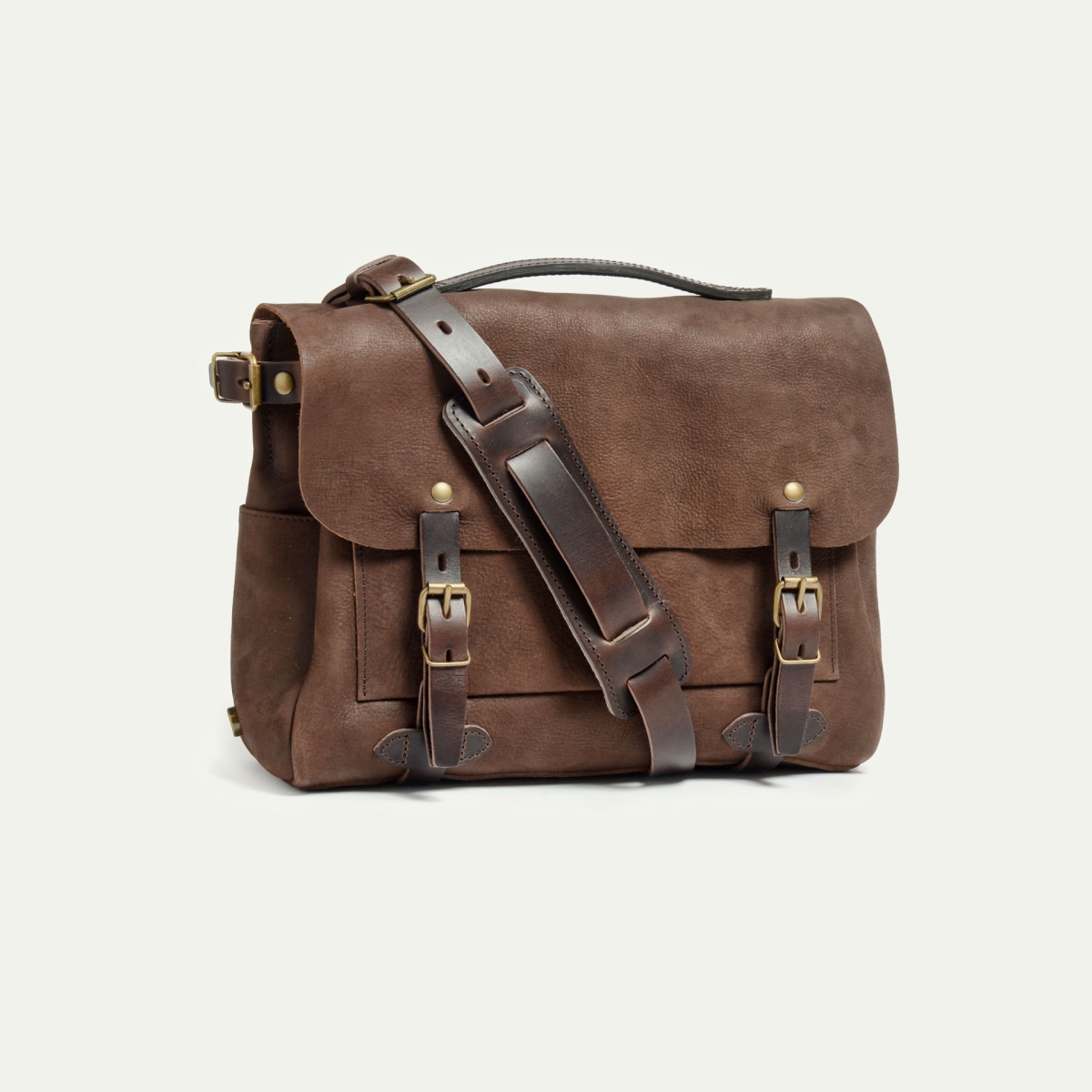 Postman bag Éclair S - Coffee / Waxed Stonewashed Leather (image n°2)