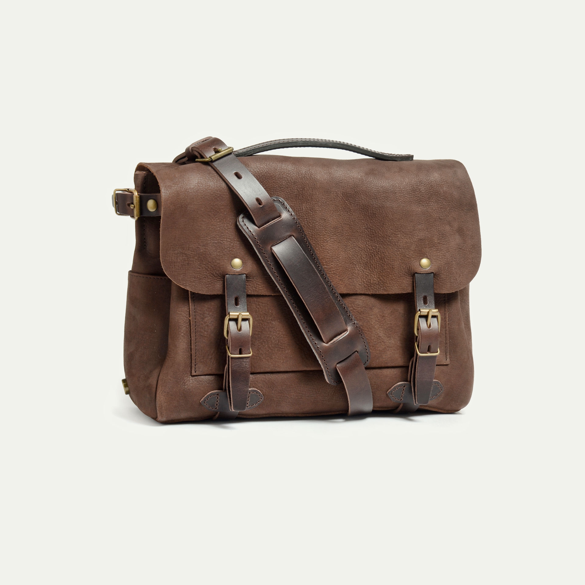 Postman bag Éclair S - Coffee / Waxed Stonewashed Leather (image n°2)