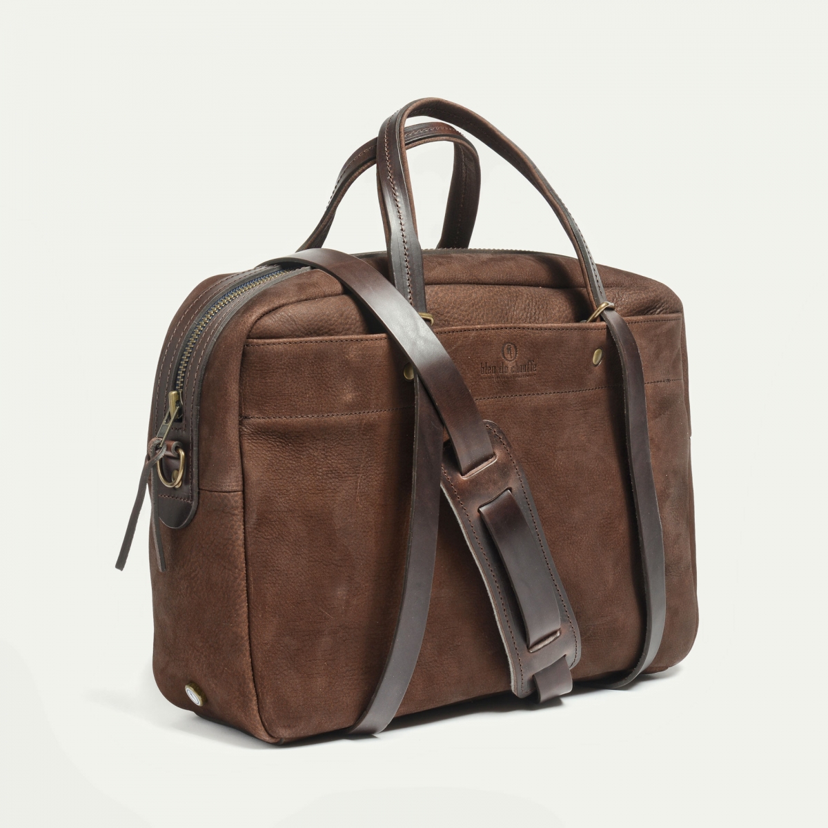 Sac business Report - Café / Cuir Waxé Stonewashed (image n°2)