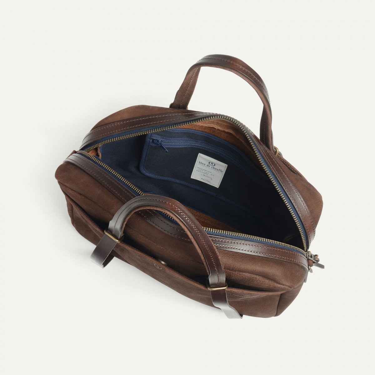 Sac business Report - Café / Cuir Waxé Stonewashed (image n°4)