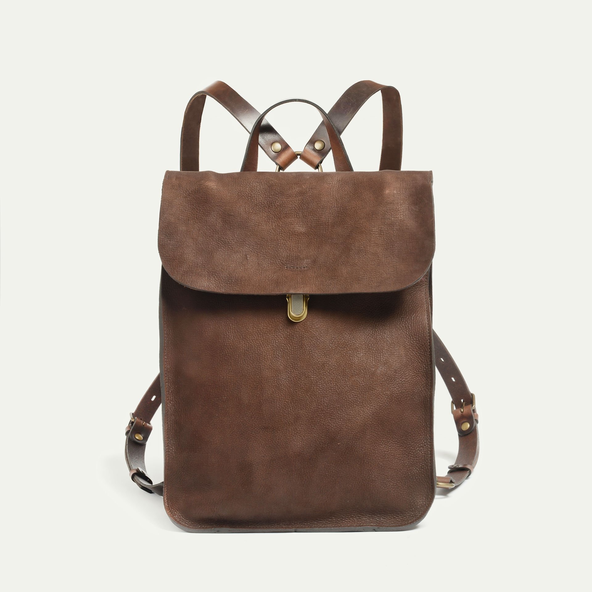 Puncho leather backpack WAX - Coffee / Waxed Stonewashed Leather (image n°1)