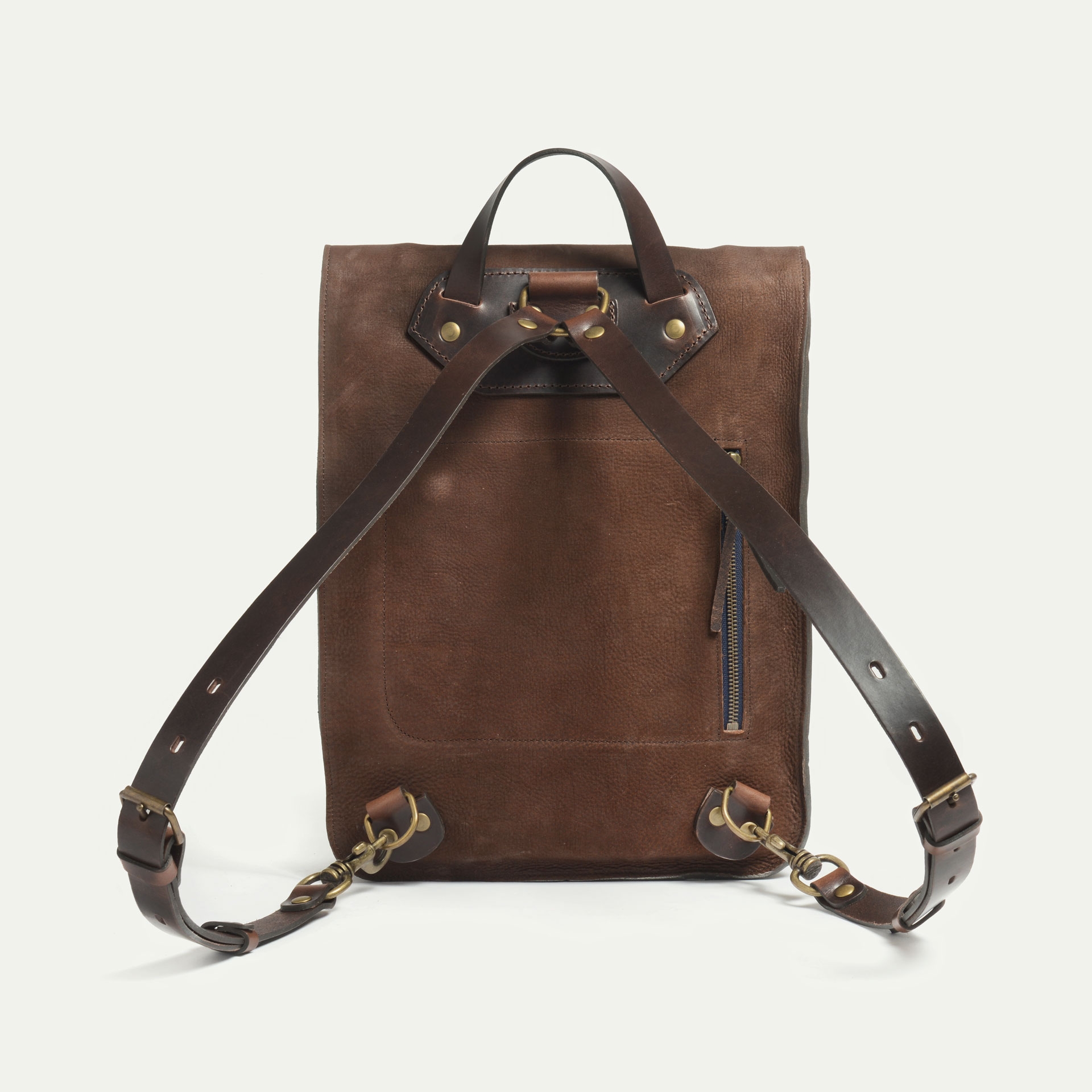 Sac à dos Puncho WAX - café / Cuir Waxé Stonewashed (image n°3)