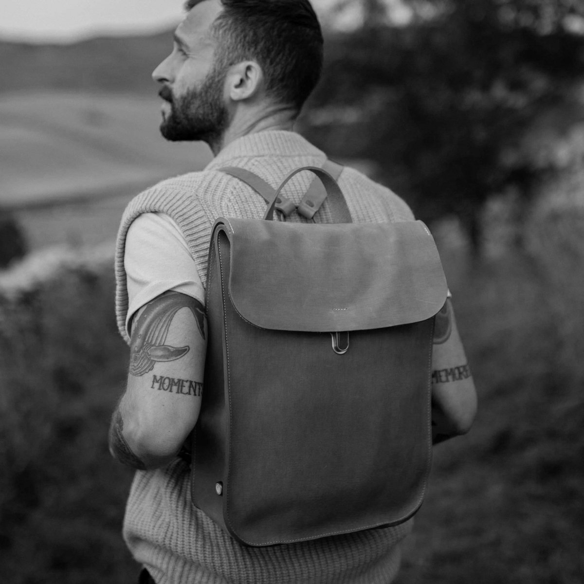 Puncho leather backpack WAX - Coffee / Waxed Stonewashed Leather (image n°7)