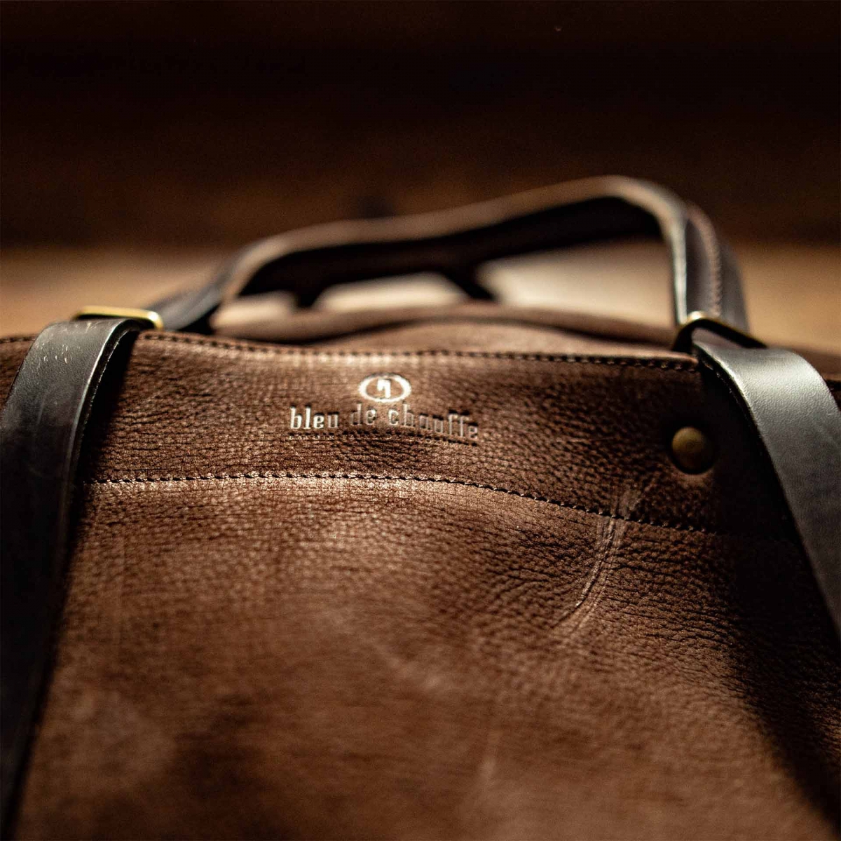 Sac business Report - Café / Cuir Waxé Stonewashed (image n°6)