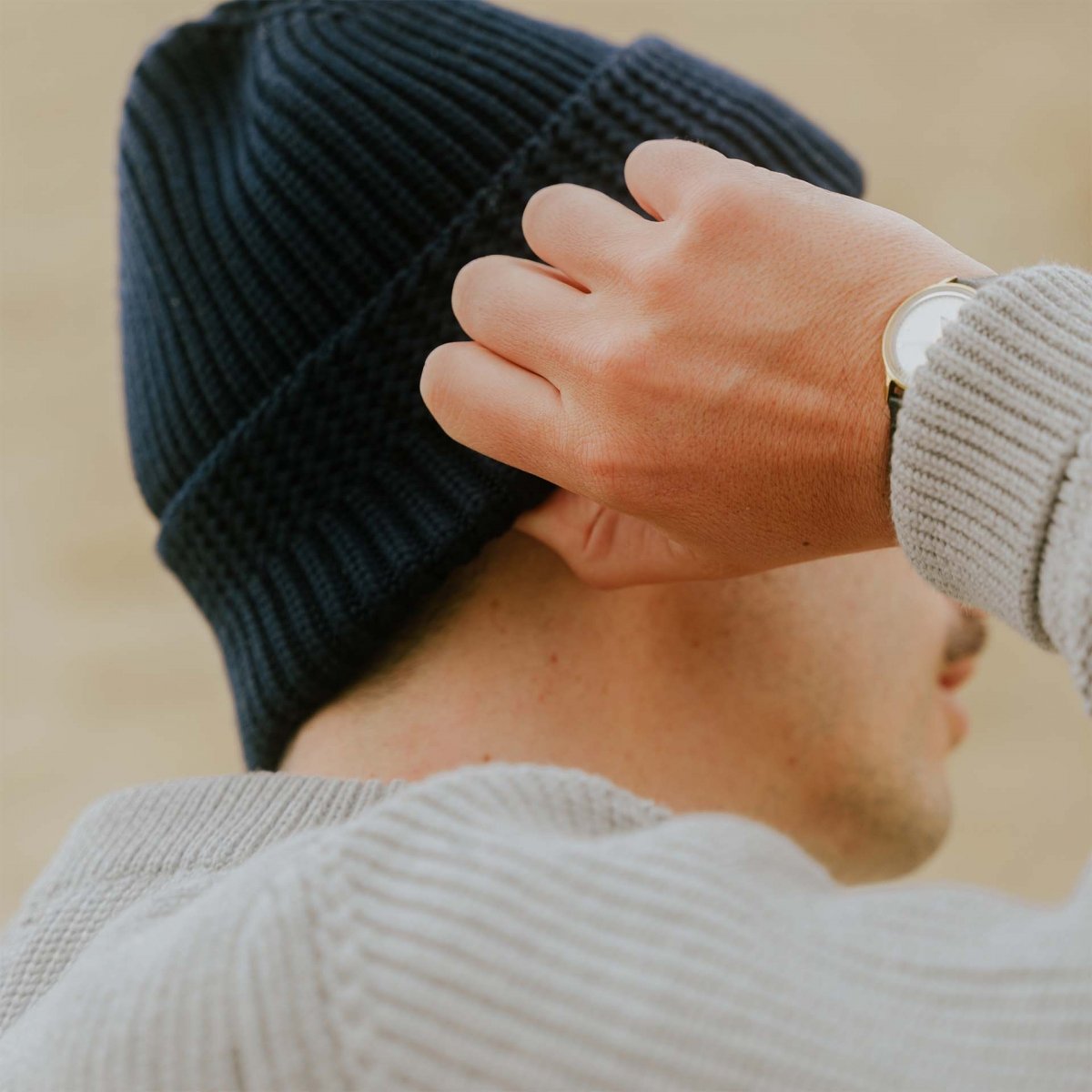 The Guilvinec Knit Cap - Navy Blue (image n°7)