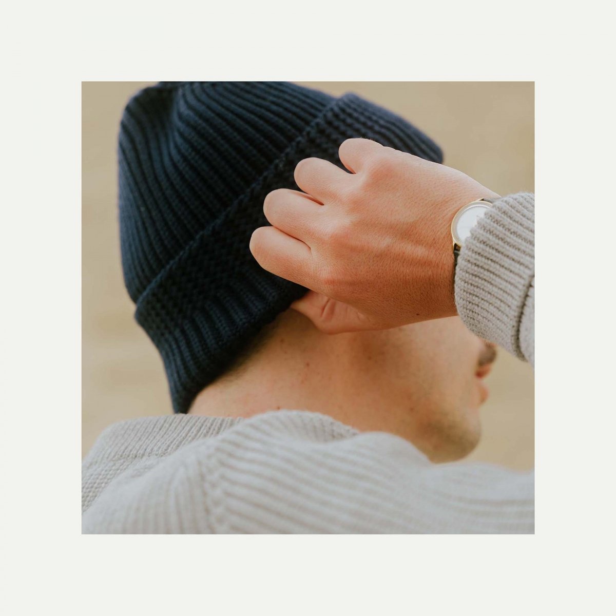 The Guilvinec Knit Cap - Navy Blue (image n°2)