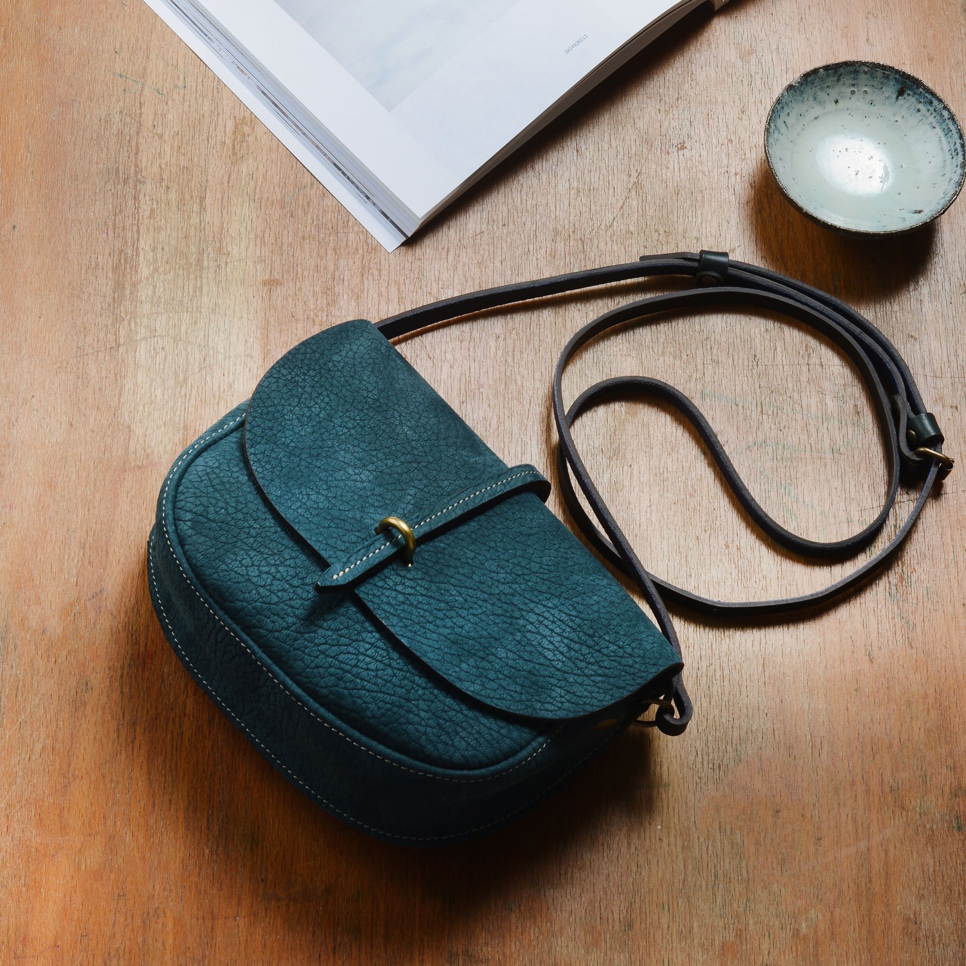 Mini sac postier Java - Soft Petrolio (image n°5)