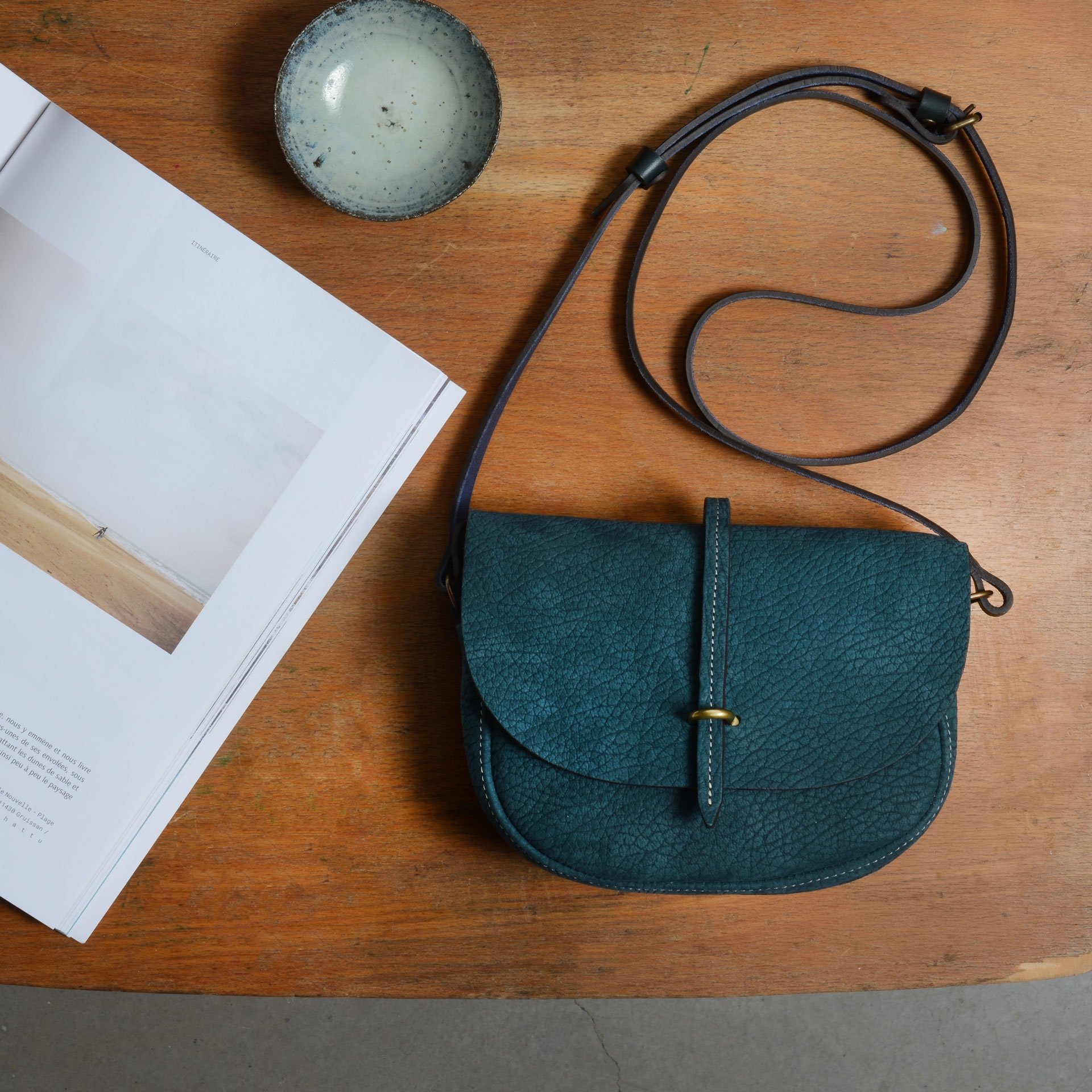 Mini sac postier Java - Soft Petrolio (image n°4)