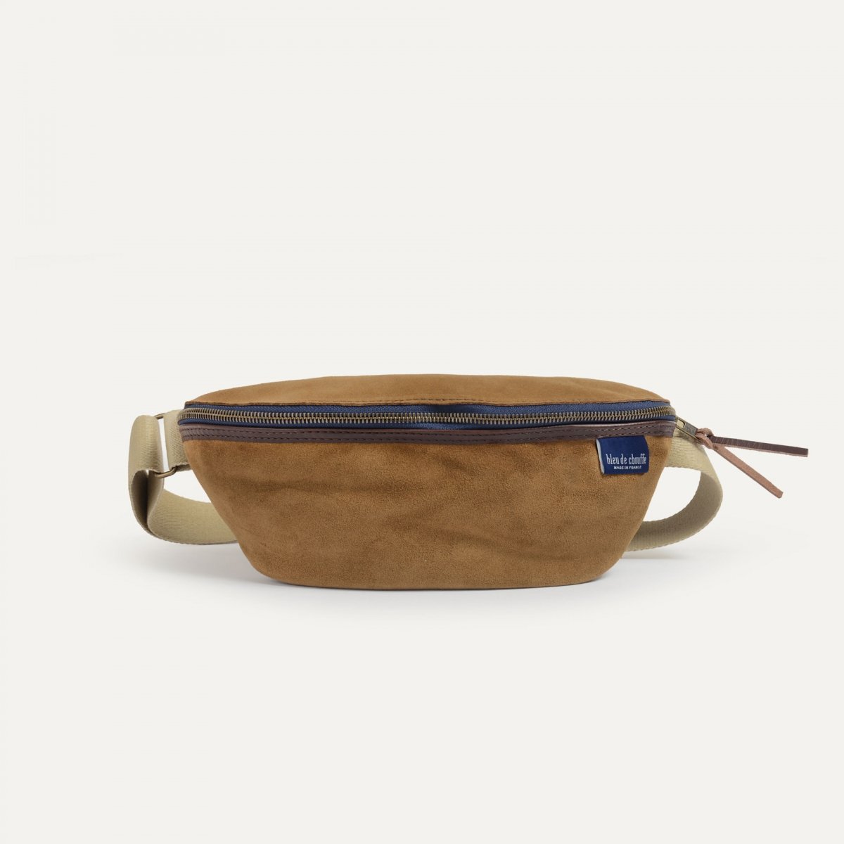 Sac Banane New Beat / Cuir Velours - Tabac (image n°1)