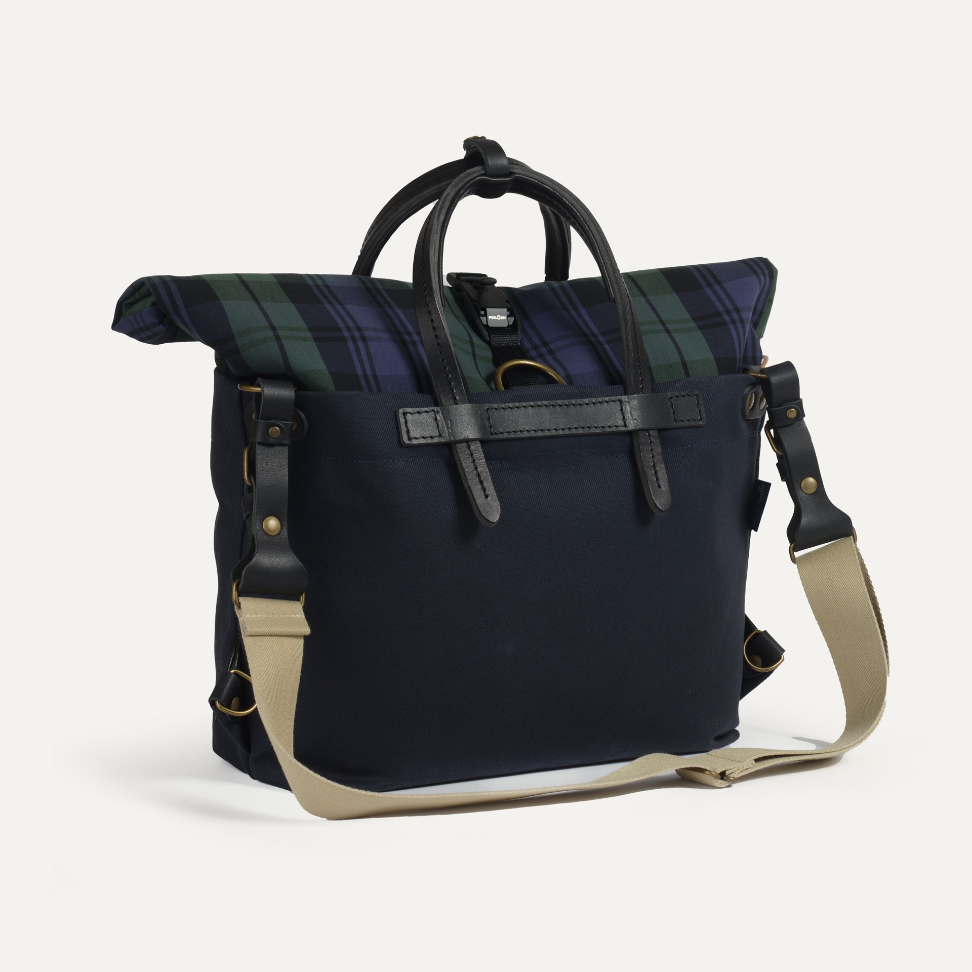 Woody Businesstasche - Tartan Marineblau (image n°4)
