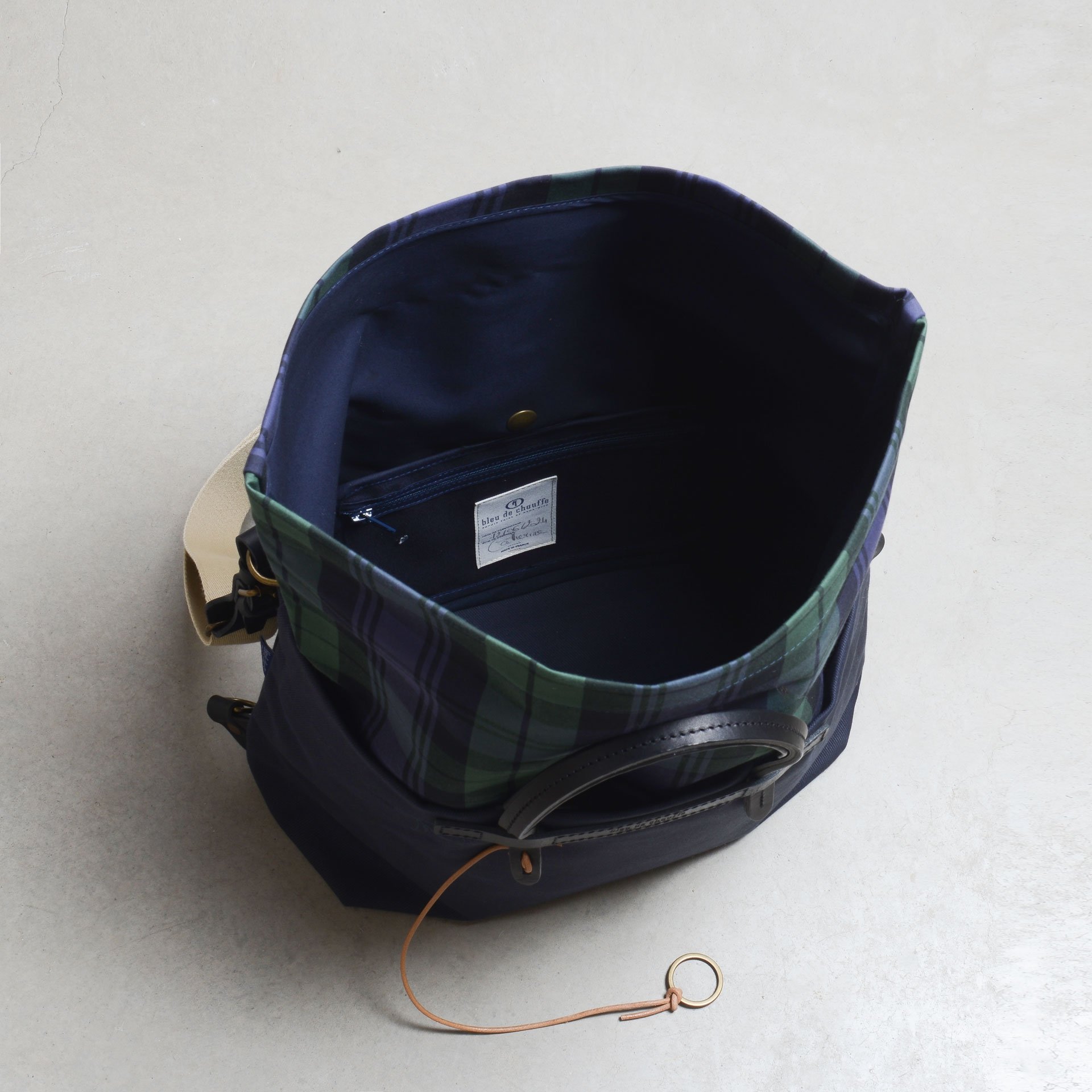 Woody Businesstasche - Tartan Marineblau (image n°5)