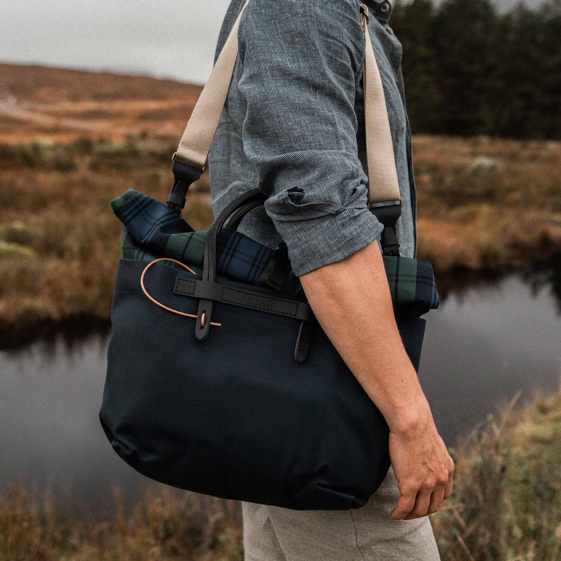 Woody Businesstasche - Tartan Marineblau (image n°7)