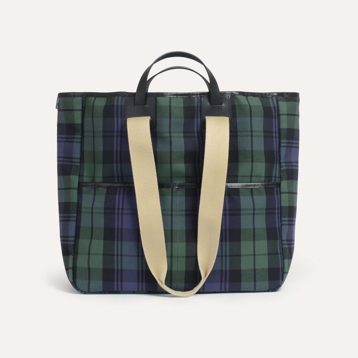 Tote Bag Musette Meline - Tartan Navy Blue (image n°2)