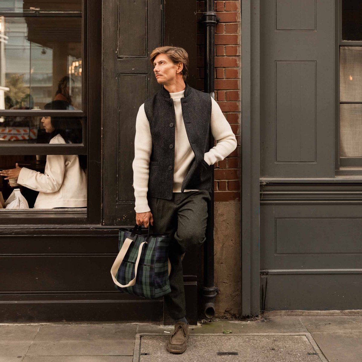 Cabas Musette Meline - Tartan Marine (image n°7)