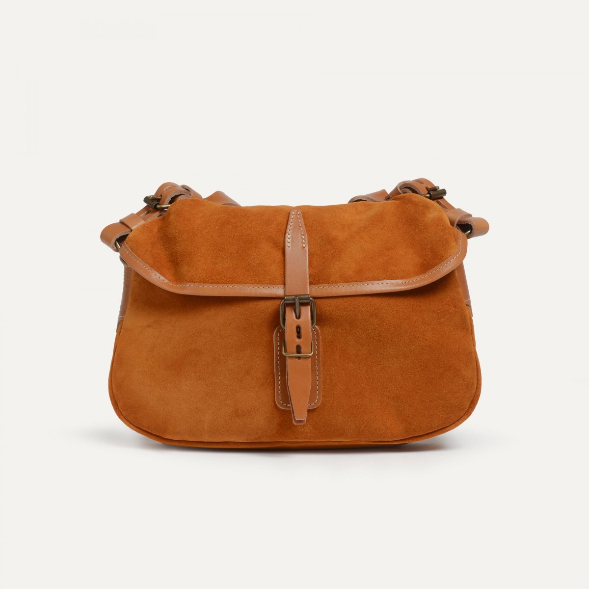 Musette du Pêcheur XS / Cuir Velours - Ocre (image n°2)