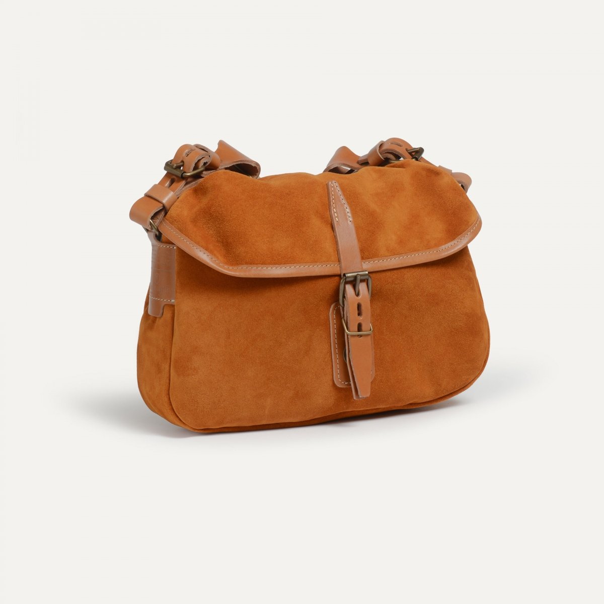 Musette du Pêcheur XS / Cuir Velours - Ocre (image n°3)