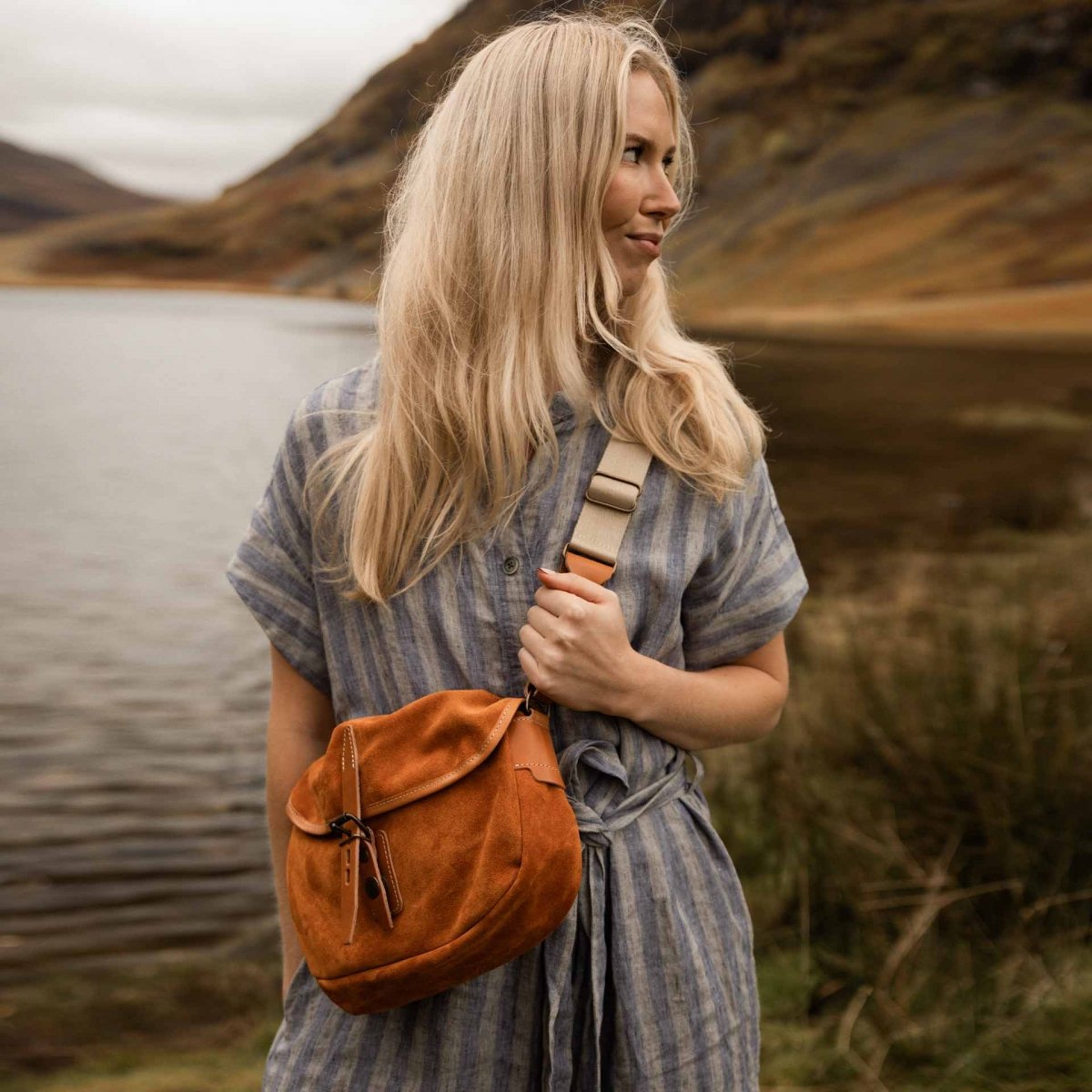 Fisherman's Musette XS / Suede - Ocher (image n°5)