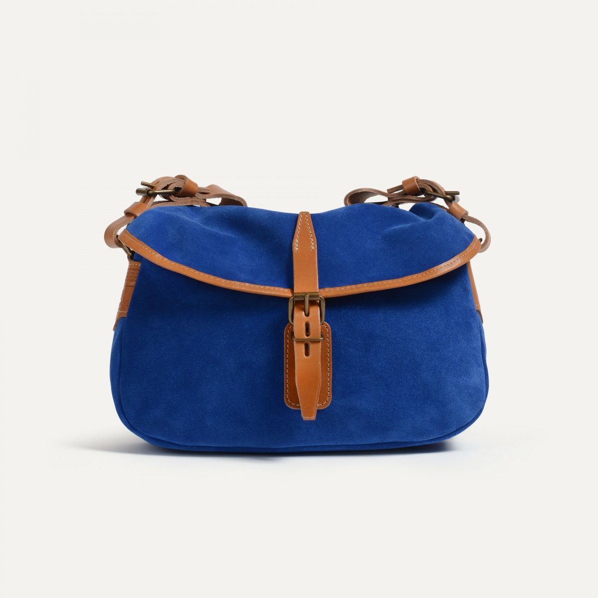 Musette du Pêcheur XS / Cuir Velours - Bleu Absolut (image n°2)
