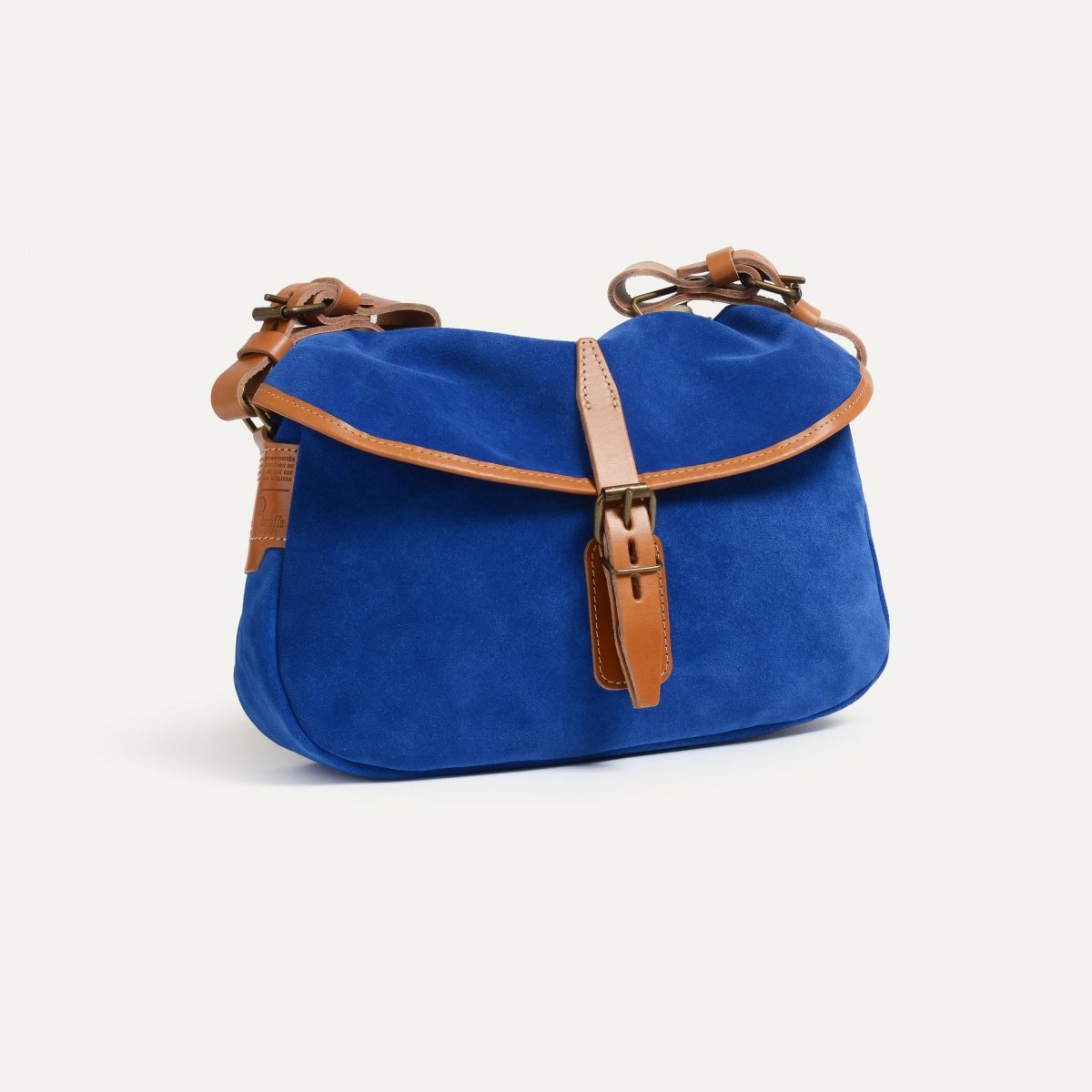 Musette du Pêcheur XS / Cuir Velours - Bleu Absolut (image n°3)