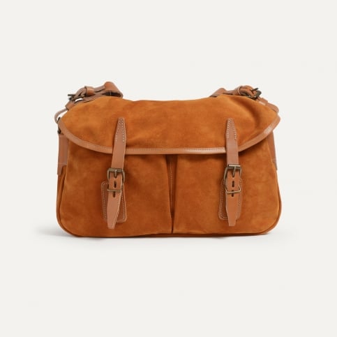 Musette du Pêcheur S / Cuir Velours - Ocre