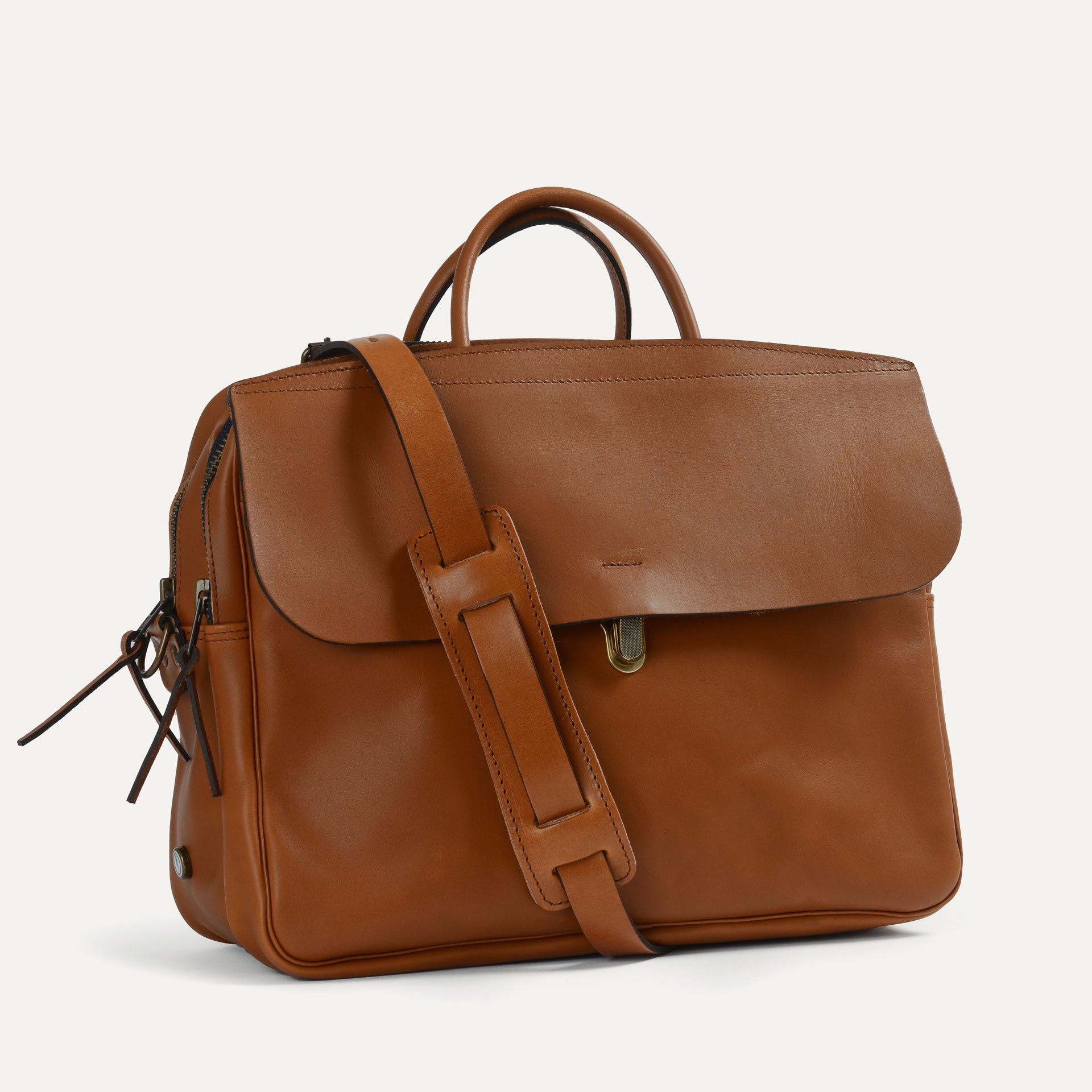 Sac business Zeppo - Havane / Ligne Epure (image n°1)