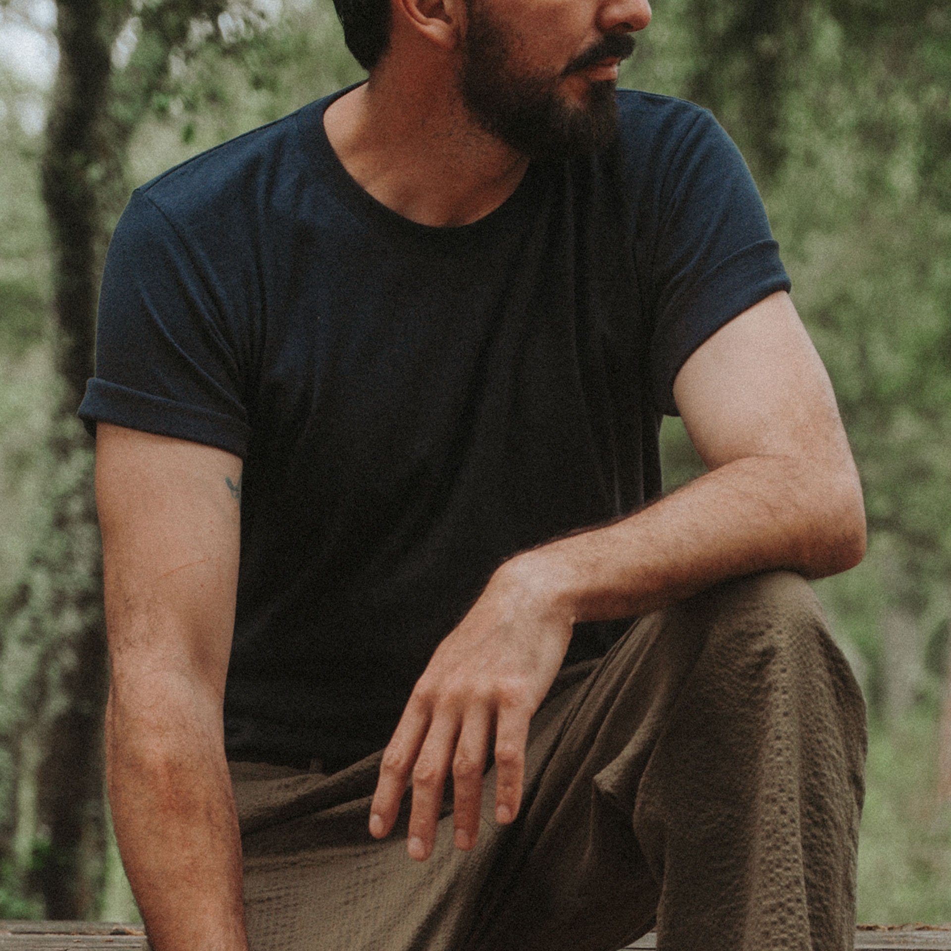 Das MWC Baumwoll Hanf T Shirt - Marineblau (image n°6)