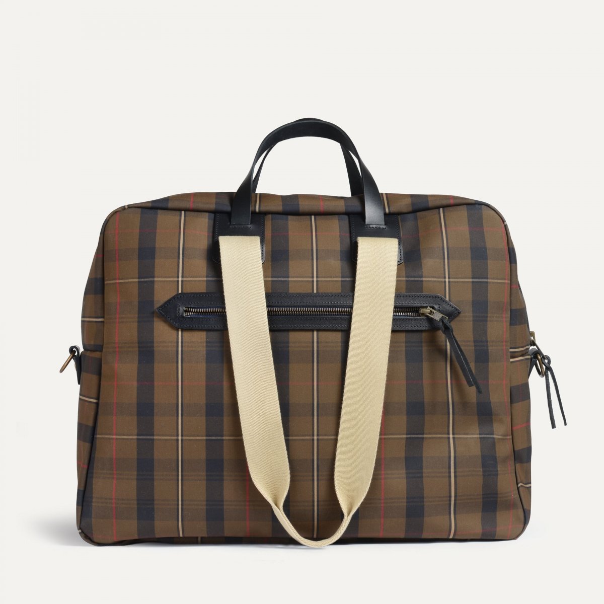 Missak aviator bag - Brown Red Tartan (image n°2)